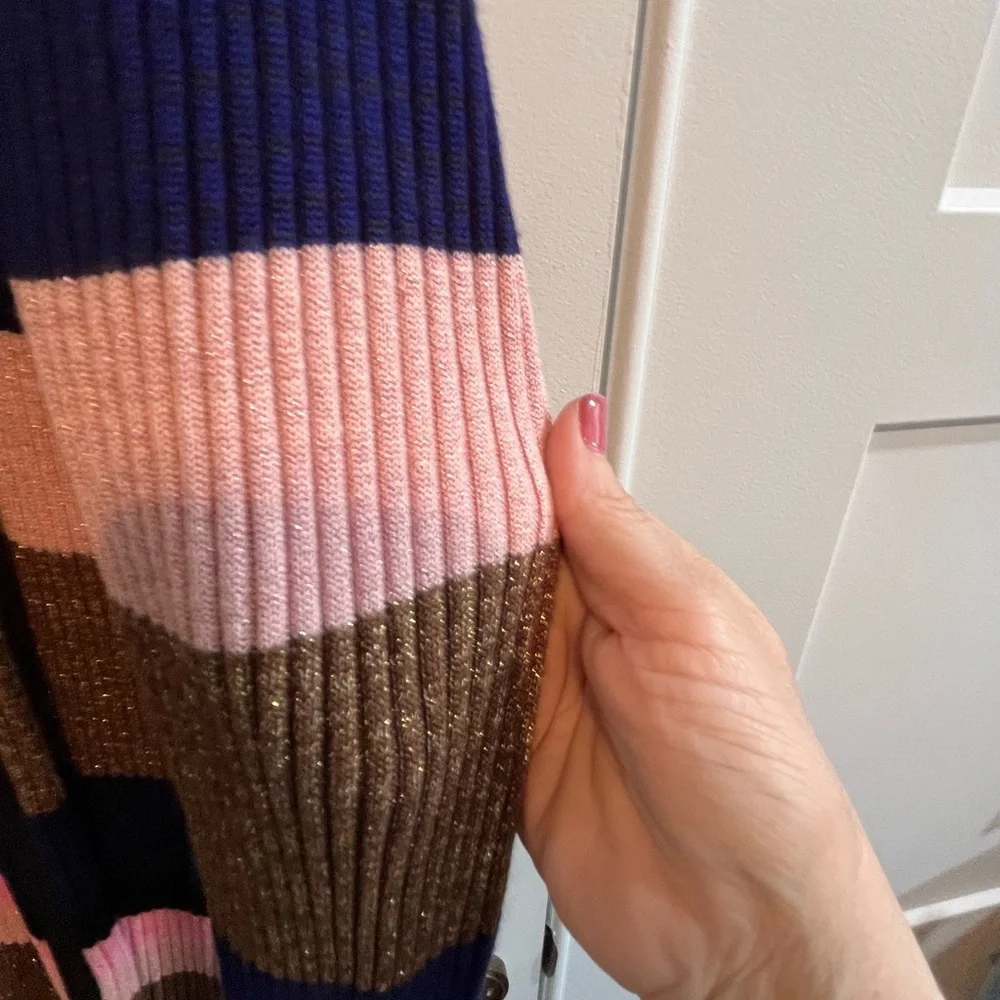 INC International Concepts Glittery Striped Cardigan - Picture 5 of 6